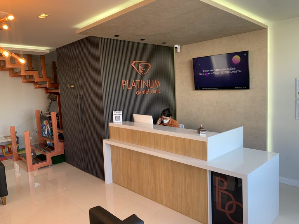 Recepção da Platinum Dental Clinic
